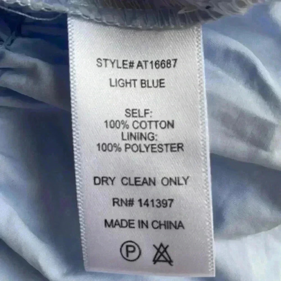 ASTR Light Blue Savina Square Neck Bubble Sleeve Blouse NWOT  Size XL - Picture 6 of 8